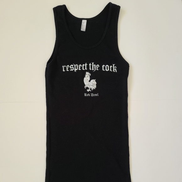 Red Devil Clothing Tops - Red Devil Clothing Respect the Cock Tank Top